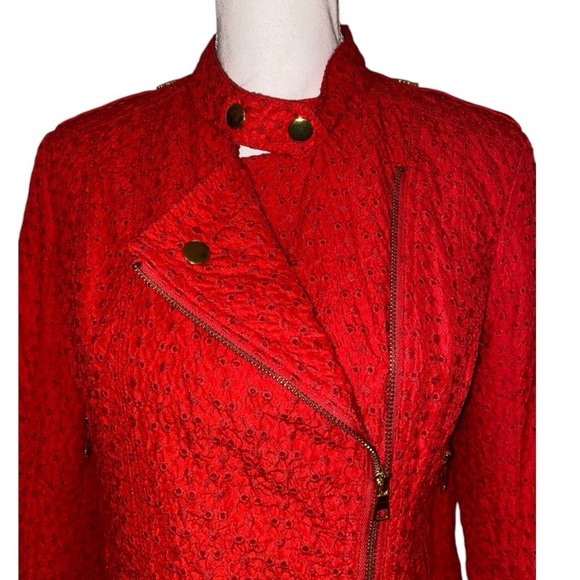 Vintage Green With Envy  Military Style Coat for Women in Red SIZE LARGE - Picture 3 of 13